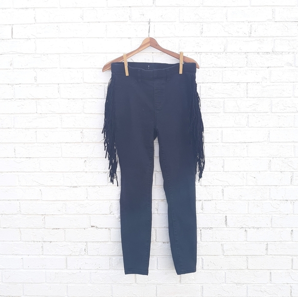 Judy Blue Black Fringe Jeans size 9/29 - Picture 3 of 9